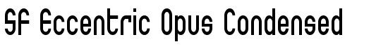 SF Eccentric Opus Condensed - Download Thousands of Free Fonts at FontZone.net
