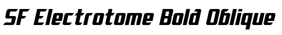 SF Electrotome Bold Oblique - Download Thousands of Free Fonts at FontZone.net