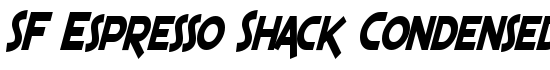 SF Espresso Shack Condensed Bold Italic - Download Thousands of Free Fonts at FontZone.net