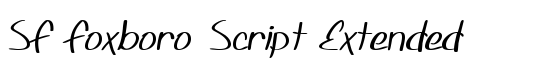 SF Foxboro Script Extended - Download Thousands of Free Fonts at FontZone.net