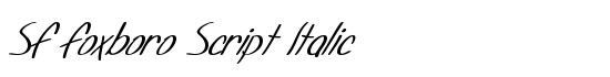 SF Foxboro Script Italic - Download Thousands of Free Fonts at FontZone.net