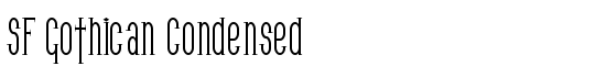 SF Gothican Condensed - Download Thousands of Free Fonts at FontZone.net
