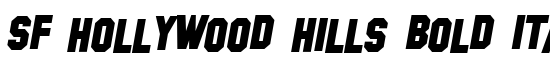 SF Hollywood Hills Bold Italic - Download Thousands of Free Fonts at FontZone.net