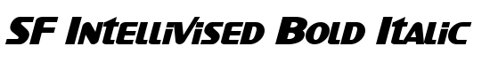 SF Intellivised Bold Italic - Download Thousands of Free Fonts at FontZone.net