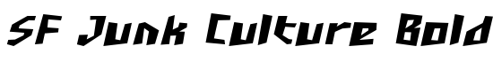 SF Junk Culture Bold Oblique - Download Thousands of Free Fonts at FontZone.net