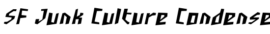 SF Junk Culture Condensed Oblique - Download Thousands of Free Fonts at FontZone.net