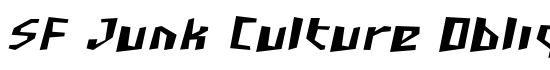 SF Junk Culture Oblique - Download Thousands of Free Fonts at FontZone.net