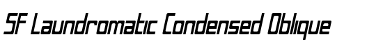 SF Laundromatic Condensed Oblique - Download Thousands of Free Fonts at FontZone.net