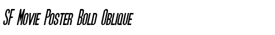SF Movie Poster Bold Oblique - Download Thousands of Free Fonts at FontZone.net