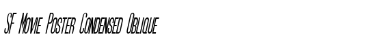 SF Movie Poster Condensed Oblique - Download Thousands of Free Fonts at FontZone.net