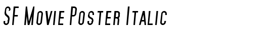 SF Movie Poster Italic - Download Thousands of Free Fonts at FontZone.net