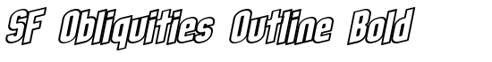 SF Obliquities Outline Bold - Download Thousands of Free Fonts at FontZone.net