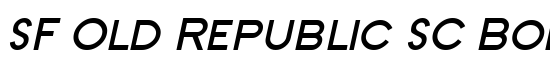 SF Old Republic SC Bold Italic - Download Thousands of Free Fonts at FontZone.net