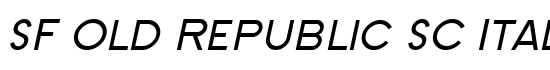 SF Old Republic SC Italic - Download Thousands of Free Fonts at FontZone.net