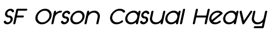 SF Orson Casual Heavy Oblique - Download Thousands of Free Fonts at FontZone.net