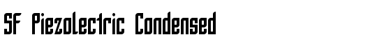 SF Piezolectric Condensed - Download Thousands of Free Fonts at FontZone.net