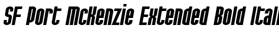 SF Port McKenzie Extended Bold Italic - Download Thousands of Free Fonts at FontZone.net