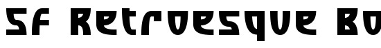 SF Retroesque Bold - Download Thousands of Free Fonts at FontZone.net
