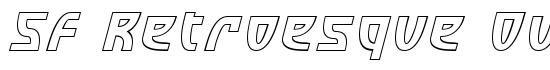 SF Retroesque Outline Italic - Download Thousands of Free Fonts at FontZone.net
