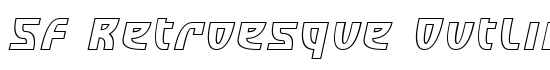 SF Retroesque Outline Oblique - Download Thousands of Free Fonts at FontZone.net