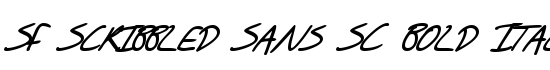 SF Scribbled Sans SC Bold Italic - Download Thousands of Free Fonts at FontZone.net