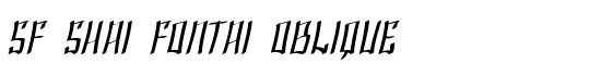 SF Shai Fontai Oblique - Download Thousands of Free Fonts at FontZone.net