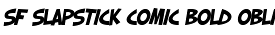 SF Slapstick Comic Bold Oblique - Download Thousands of Free Fonts at FontZone.net