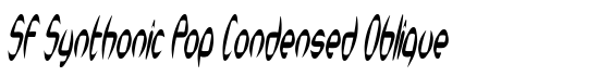 SF Synthonic Pop Condensed Oblique - Download Thousands of Free Fonts at FontZone.net