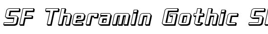 SF Theramin Gothic Shaded Oblique - Download Thousands of Free Fonts at FontZone.net