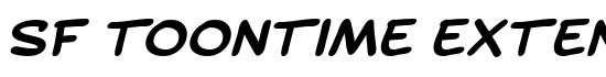 SF Toontime Extended Bold Italic - Download Thousands of Free Fonts at FontZone.net