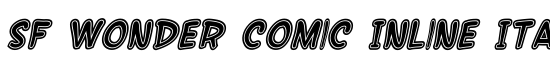 SF Wonder Comic Inline Italic - Download Thousands of Free Fonts at FontZone.net