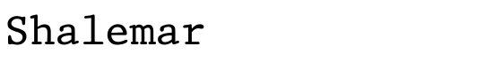 Shalemar - Download Thousands of Free Fonts at FontZone.net
