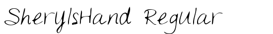 SherylsHand Regular - Download Thousands of Free Fonts at FontZone.net