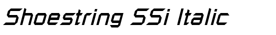 Shoestring SSi Italic - Download Thousands of Free Fonts at FontZone.net