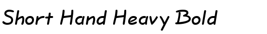 Short Hand Heavy Bold - Download Thousands of Free Fonts at FontZone.net