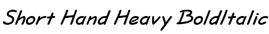 Short Hand Heavy BoldItalic - Download Thousands of Free Fonts at FontZone.net