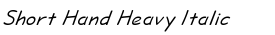 Short Hand Heavy Italic - Download Thousands of Free Fonts at FontZone.net
