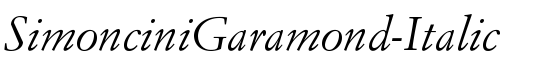 SimonciniGaramond-Italic - Download Thousands of Free Fonts at FontZone.net