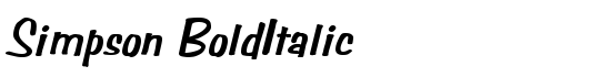 Simpson BoldItalic - Download Thousands of Free Fonts at FontZone.net
