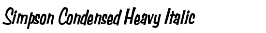 Simpson Condensed Heavy Italic - Download Thousands of Free Fonts at FontZone.net