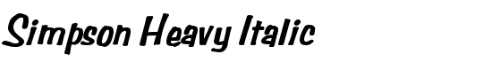 Simpson Heavy Italic - Download Thousands of Free Fonts at FontZone.net