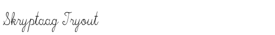 Skryptaag Tryout - Download Thousands of Free Fonts at FontZone.net