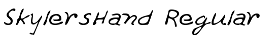 SkylersHand Regular - Download Thousands of Free Fonts at FontZone.net