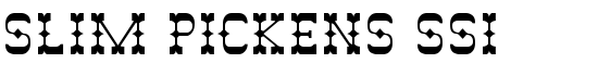 Slim Pickens SSi - Download Thousands of Free Fonts at FontZone.net