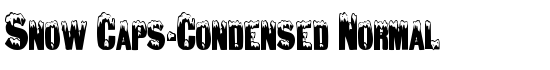 Snow Caps-Condensed Normal - Download Thousands of Free Fonts at FontZone.net