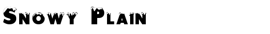 Snowy Plain - Download Thousands of Free Fonts at FontZone.net