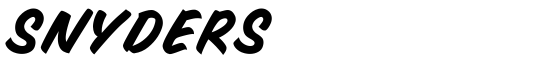 Snyders - Download Thousands of Free Fonts at FontZone.net