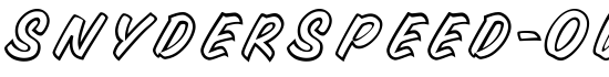 SnyderSpeed-Out - Download Thousands of Free Fonts at FontZone.net
