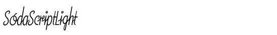 SodaScriptLight - Download Thousands of Free Fonts at FontZone.net