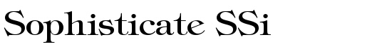 Sophisticate SSi - Download Thousands of Free Fonts at FontZone.net